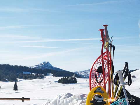 club de randonnée en raquette des Glières